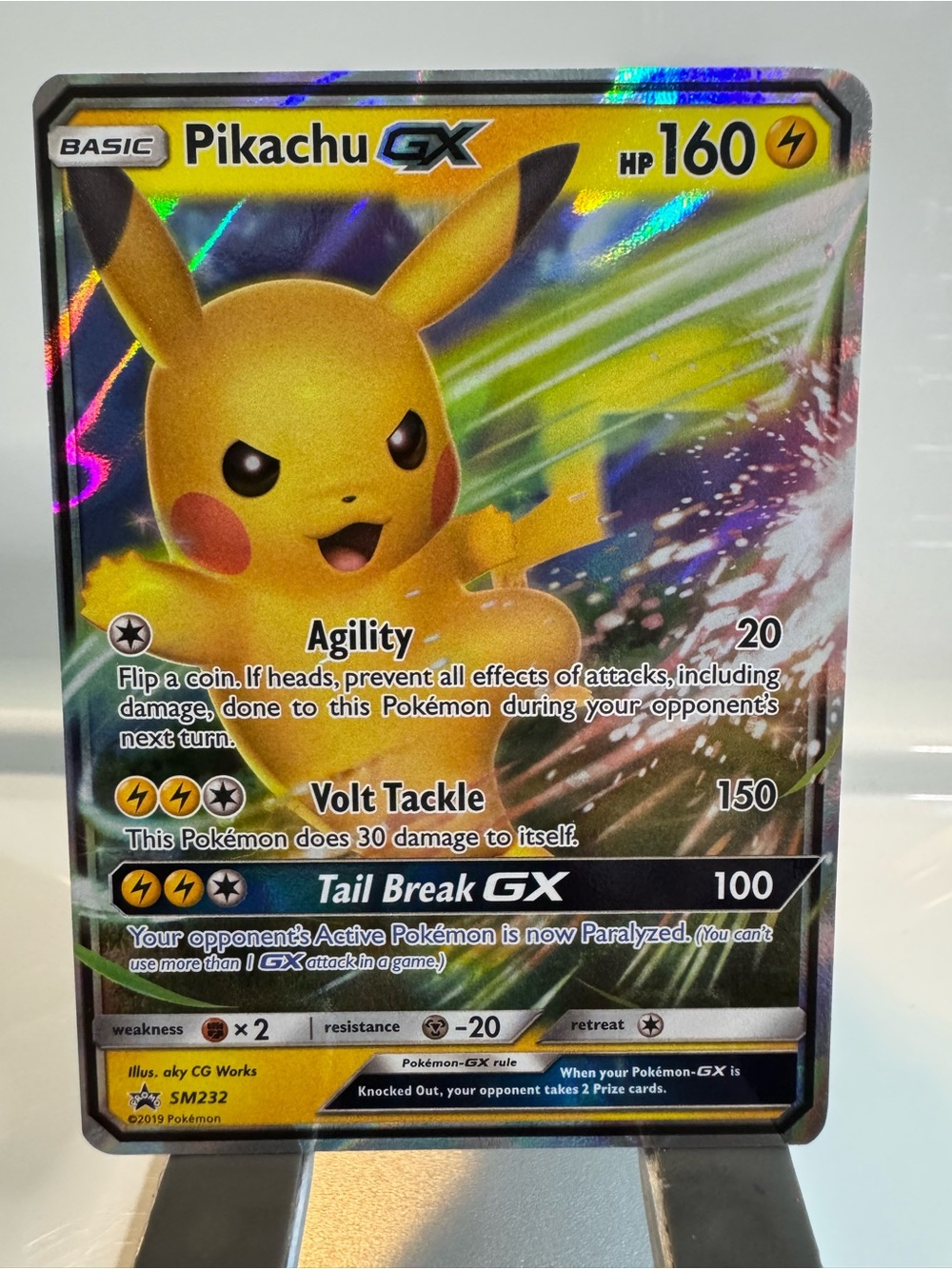 Pokémon TCG Pikachu GX SM232 Black Star Promo Holo Card